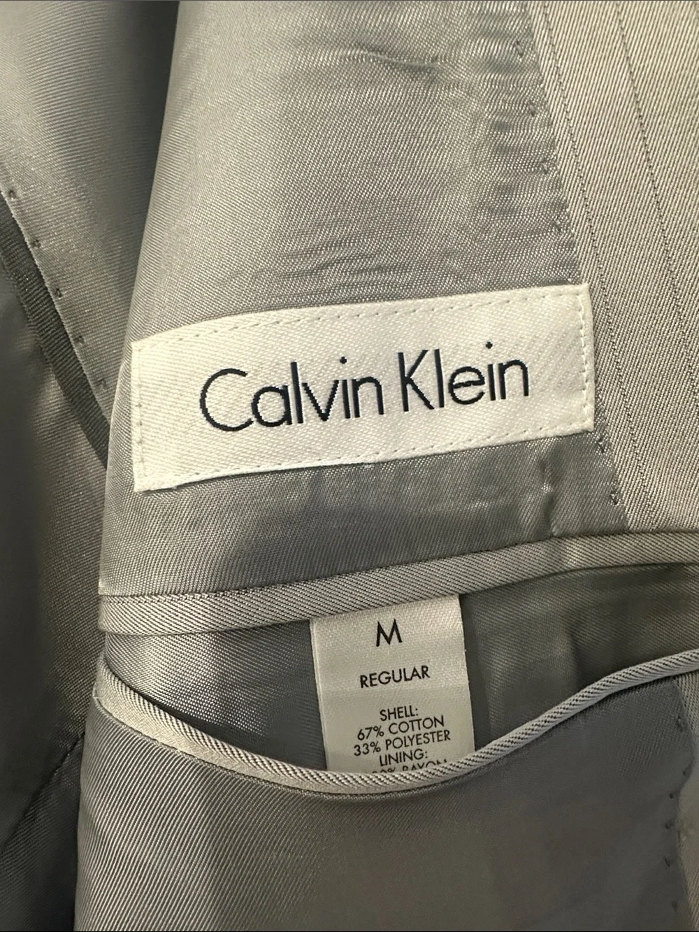 BNWT GREY CALVIN KLEIN SUIT SZ M